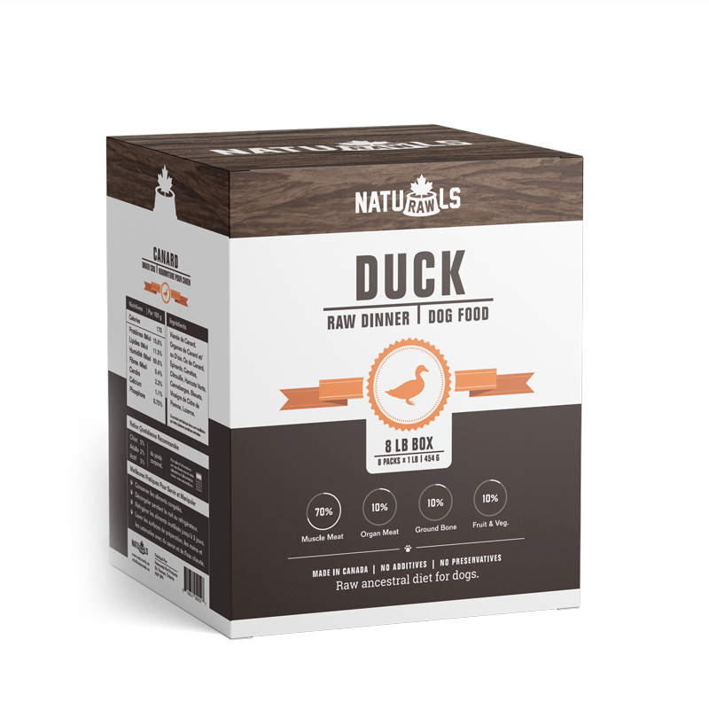 NATURAWLS RAW DUCK DINNER 8X454G