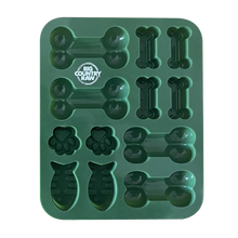 Load image into Gallery viewer, BIG COUNTRY RAW SILICONE MOLD FISH/PAW/BONE GREEN SMALL
