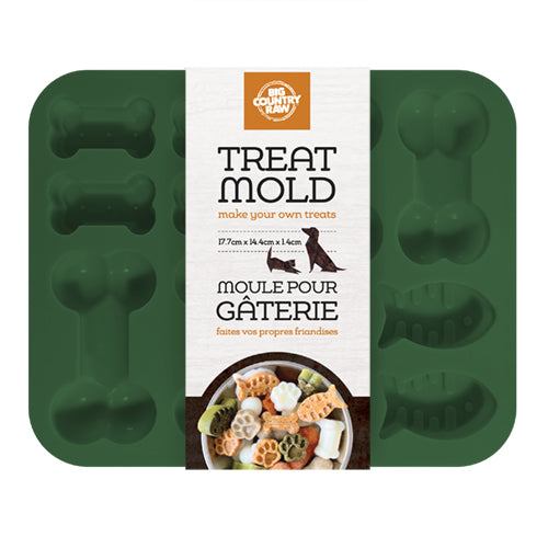 BIG COUNTRY RAW SILICONE MOLD FISH/PAW/BONE GREEN SMALL