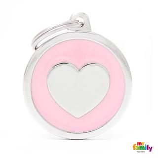 MY FAMILY CIRCLE HEART PINK BIG TAG