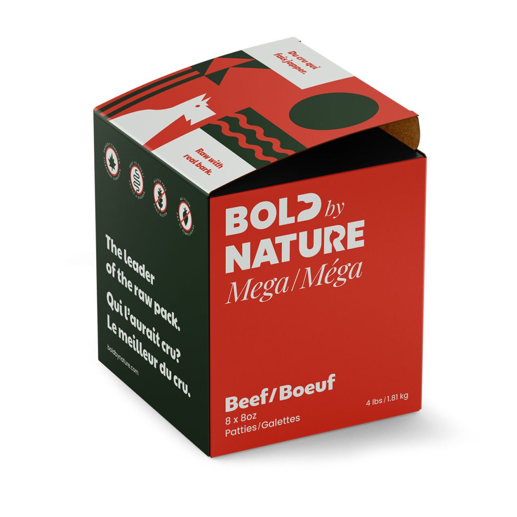 BOLD BY NATURE MEGA BEEF PATTIES 4LB