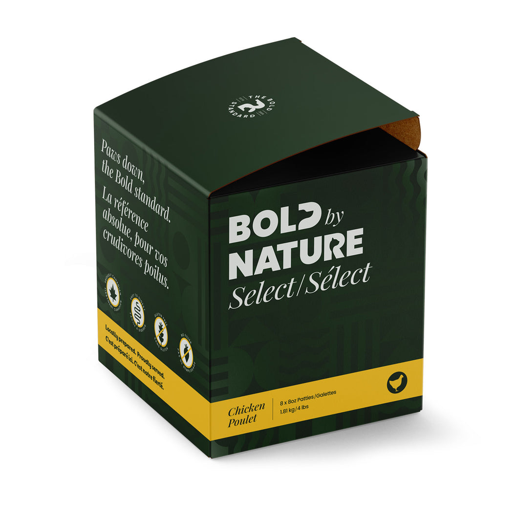 BOLD BY NATURE SELECT CHICKEN PATTIES 4LB