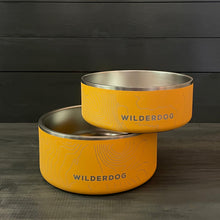 Load image into Gallery viewer, WILDERDOG DOG BOWL STAINLESS STEEL MUSTARD 64OZ
